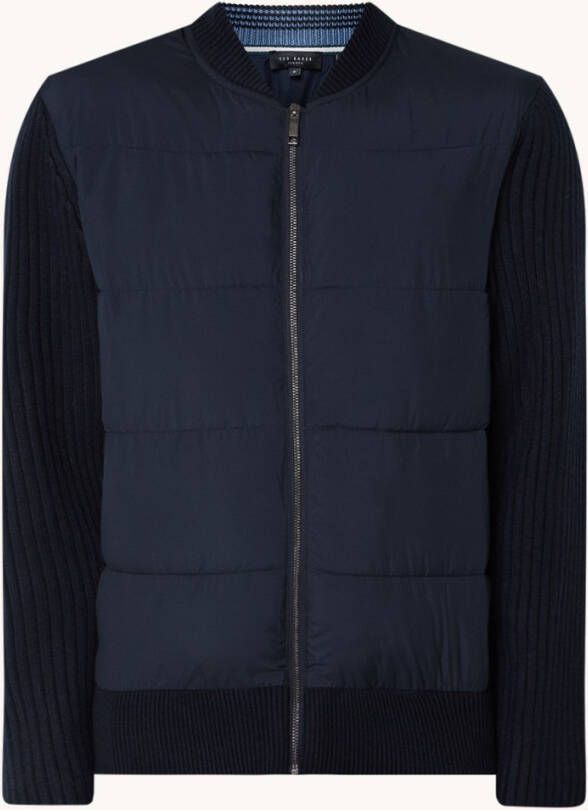 Ted Baker Spores gewatteerd jack in wolblend met steekzakken