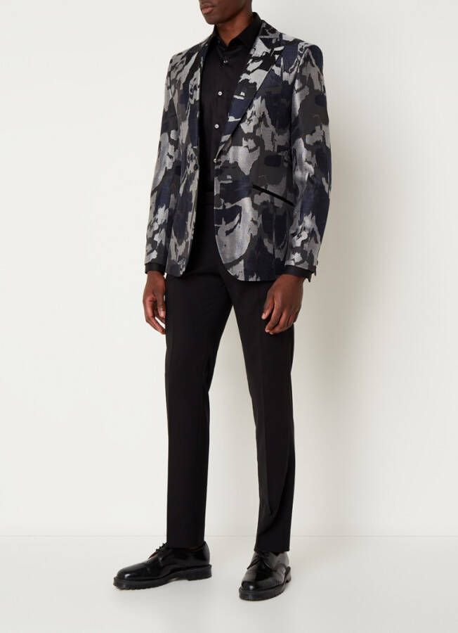 Ted Baker Diegan regular fit colbert met paspelzakken en grafisch dessin