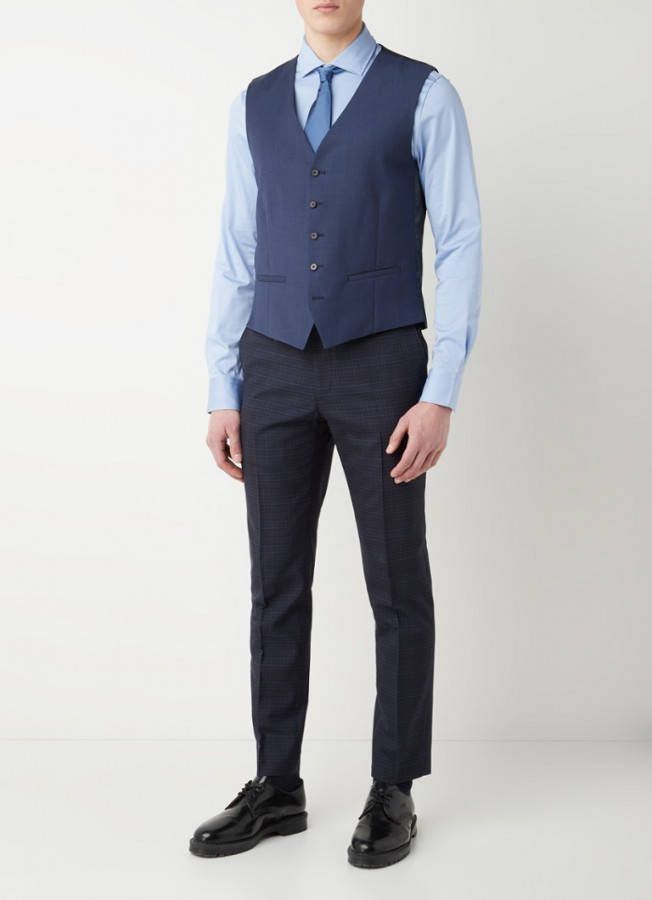 Ted Baker Sinjws slim fit gilet met paspelzakken