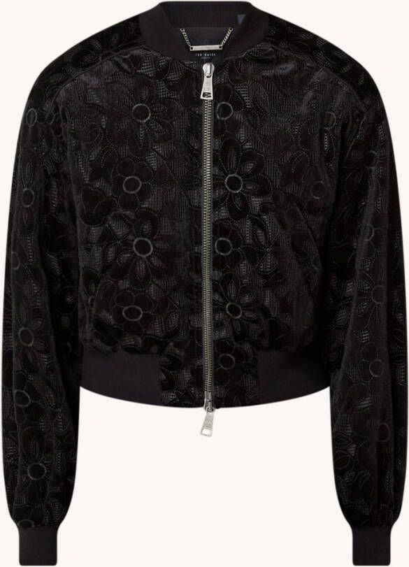 Ted Baker Zariya cropped bomberjack met bloemenprint