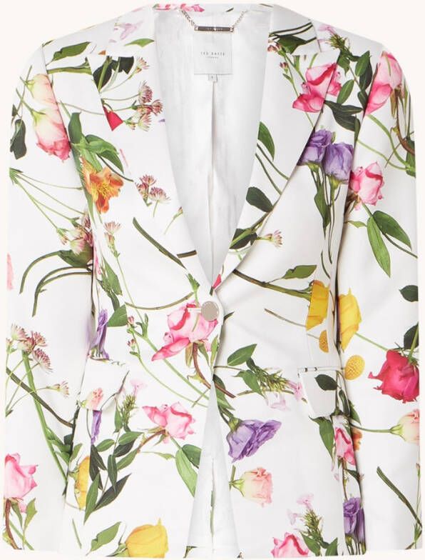 Ted Baker Ziaah blazer met bloemenprint en klepzakken