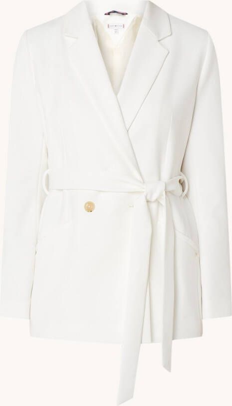 Tommy Hilfiger Blazer met paspelzakken en strikceintuur