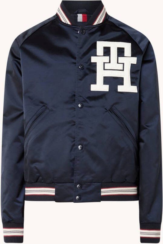 Tommy Hilfiger Gewatteerd baseball jack met logoborduring