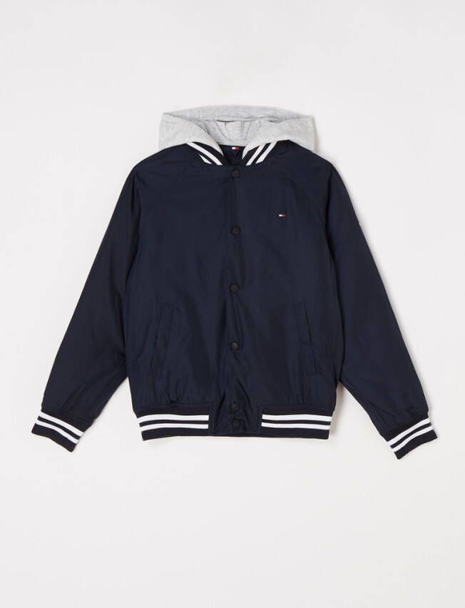 Tommy Hilfiger Gewatteerde bomberjack met afneembare capuchon en steekzakken