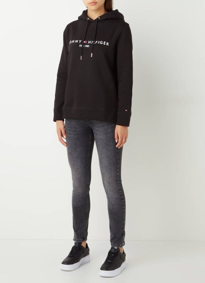 Tommy Hilfiger Zwarte Sweater Heritage Hilfiger Hoodie Ls