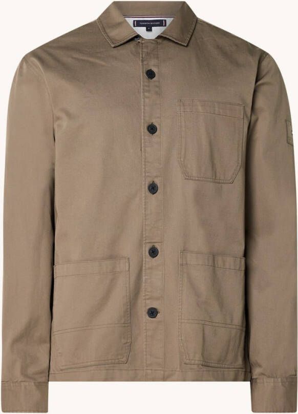 Tommy Hilfiger Overshirt met opgestikte zakken en logo