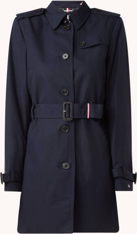 Tommy Hilfiger Halflange trenchcoat, knoopsluiting, tussenseizoen