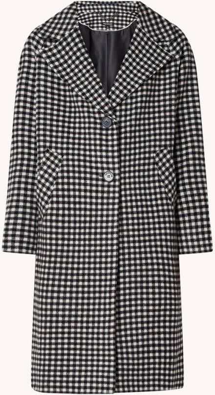Whistles Gingham mantel in wolblend met ruitdessin