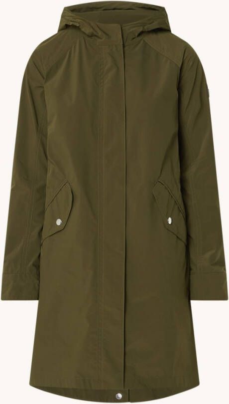 Woolrich Long Summer parka met klepzakken en capuchon