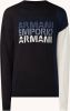 Emporio Armani Fijngebreide trui van wol met logoprint online kopen