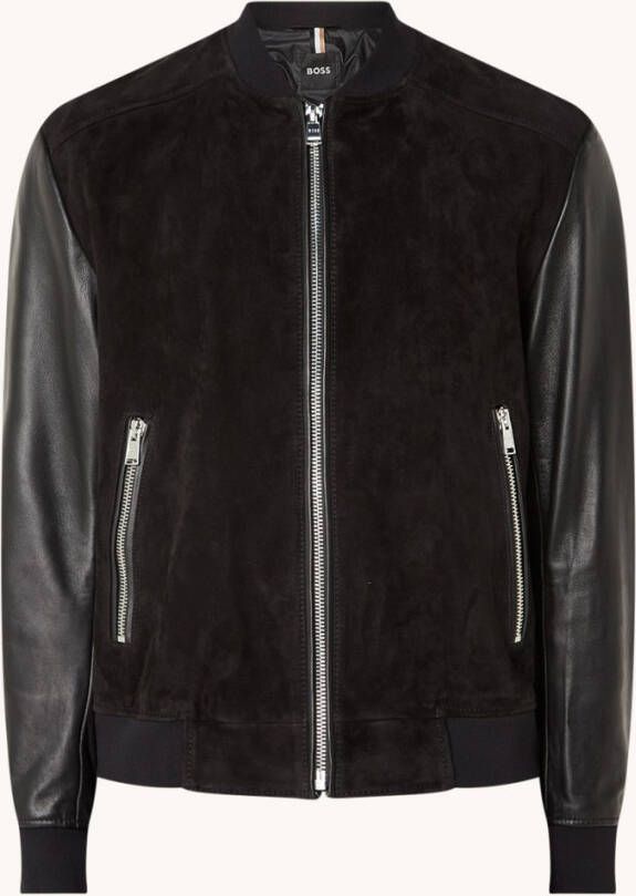 Hugo Boss Malbano bomberjack van geitenleer
