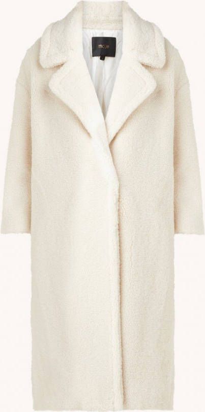 Maje Geleonore mantel van imitatiebont