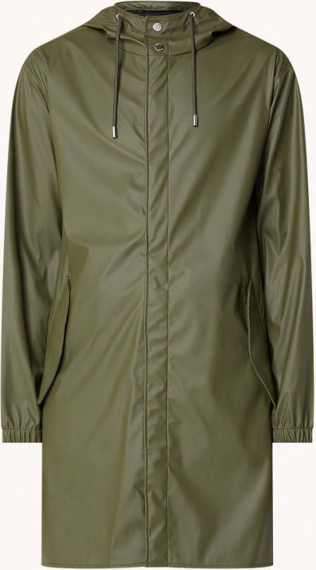 Mango Bilboa regenjas met klepzakken en capuchon