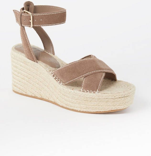 Mango Crossed sleehak van suède