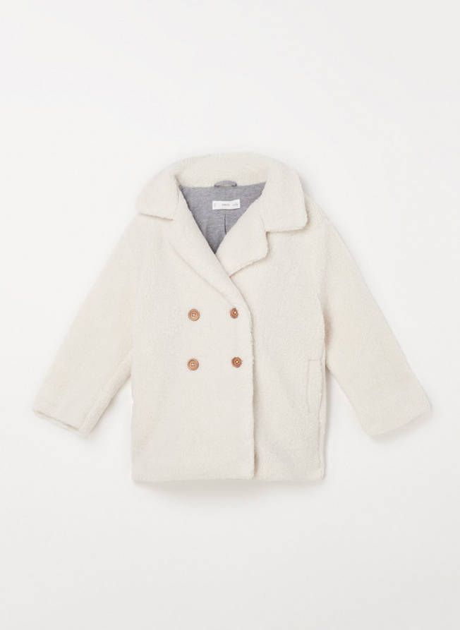 Mango Perla jas van teddy met steekzakken