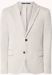 Mango Sanday slim fit colbert met microdessin en klepzakken