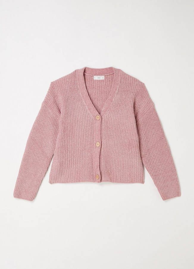 Mango Souffle3 fijngebreid vest met V hals