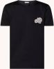 Moncler Logo print t shirt , Zwart, Heren online kopen