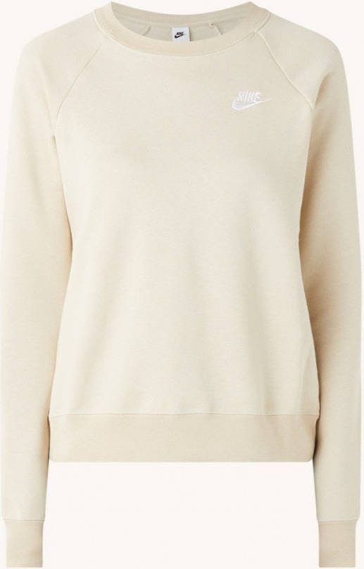 Nike Sportswear Essential Fleecetop met ronde hals voor dames Bruin