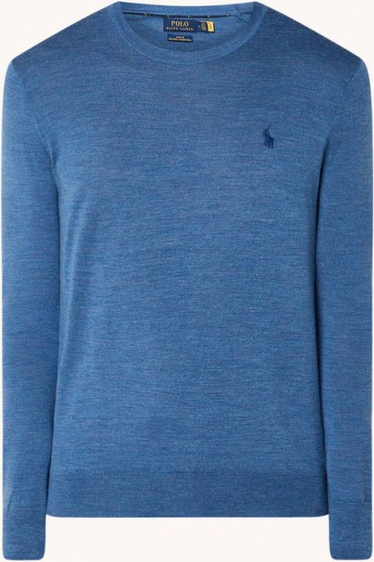 Ralph Lauren Fijngebreide pullover van wol met logoborduring
