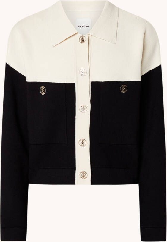 sandro Killim fijngebreid vest met stretch