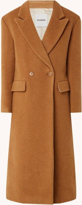 sandro Riccardo mantel in wolblend met zijsplitten