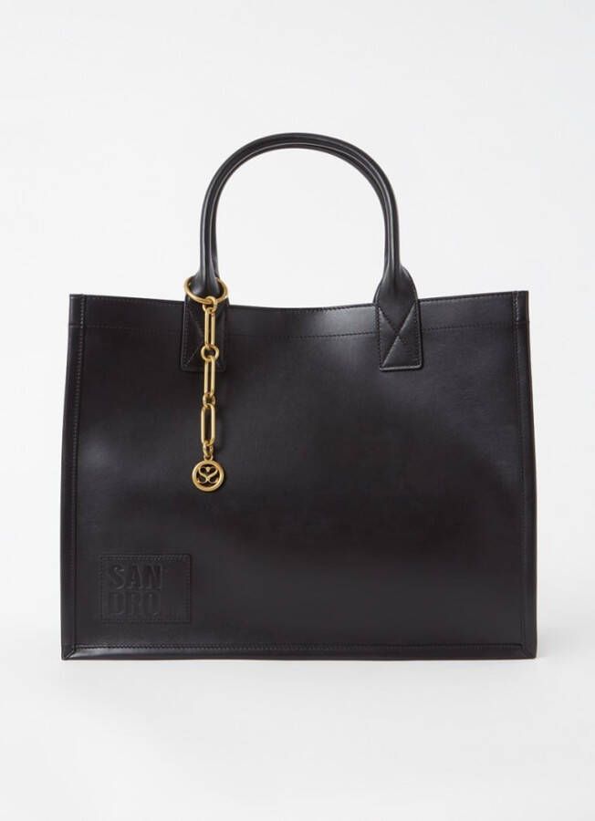 sandro Shopper van leer