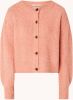 Scotch & Soda Roze Vest Knitted Crewneck Cardigan With Puffed Sleeves online kopen