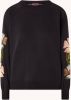 Scotch & Soda Embroidered sleeve raglan sweater black online kopen