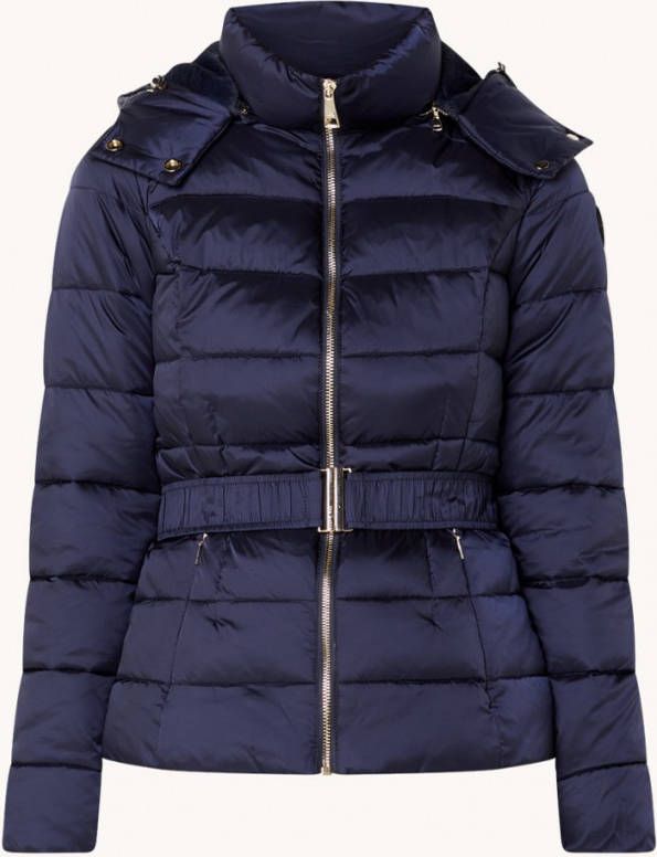Ted Baker Abbiiee gewatteerd jack met afneembare capuchon en ceintuur