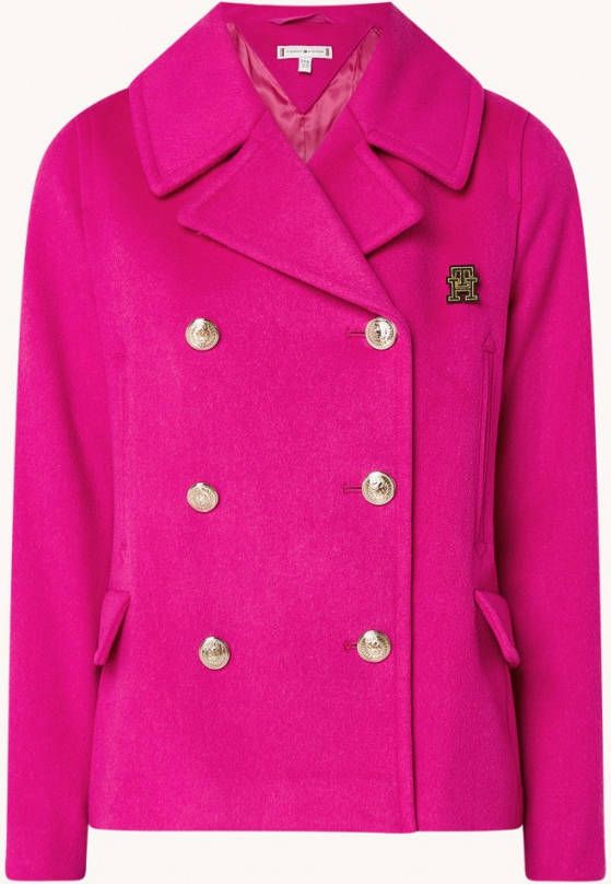 Tommy Hilfiger Kort vest, dubbele knoopsluiting, rechte snit