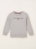 Tommy Hilfiger unisex sweater met logo lichtgrijs online kopen