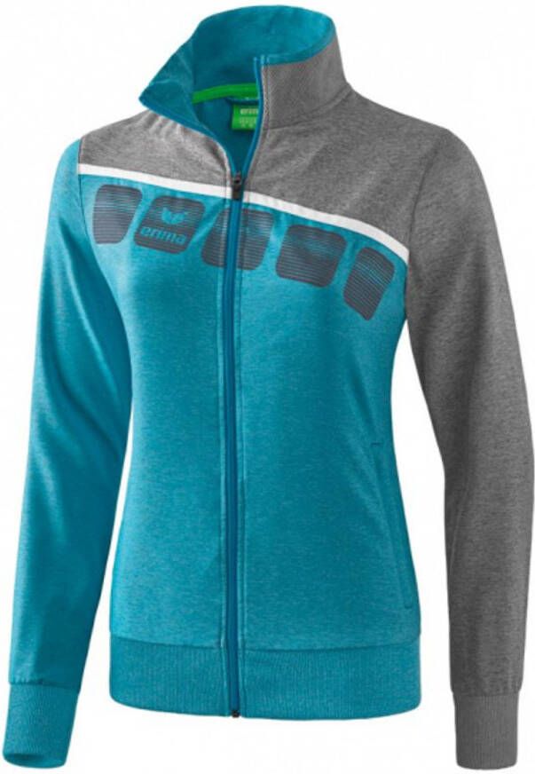 Erima Presentatiejack 5 c Dames Polyester Aqua/grijs