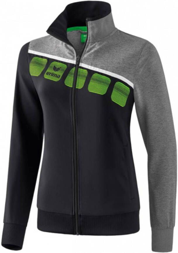 Erima Presentatiejack 5 c Dames Polyester Zwart/grijs