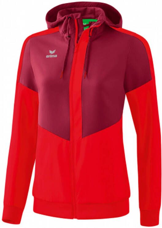Erima Sportjack Squad Tracktop Dames Polyester Bordeaux/rood Mt 44