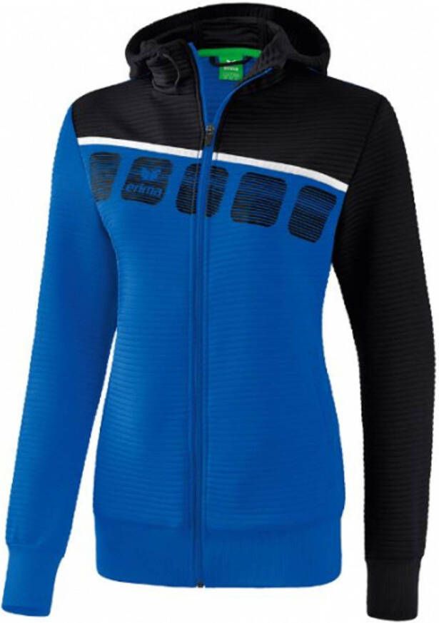 Erima Trainingsjack 5 c Dames Polyester Blauw/zwart