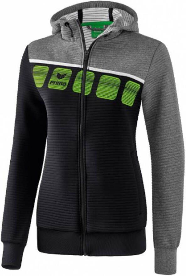 Erima Trainingsjack 5 c Dames Polyester Grijs/zwart