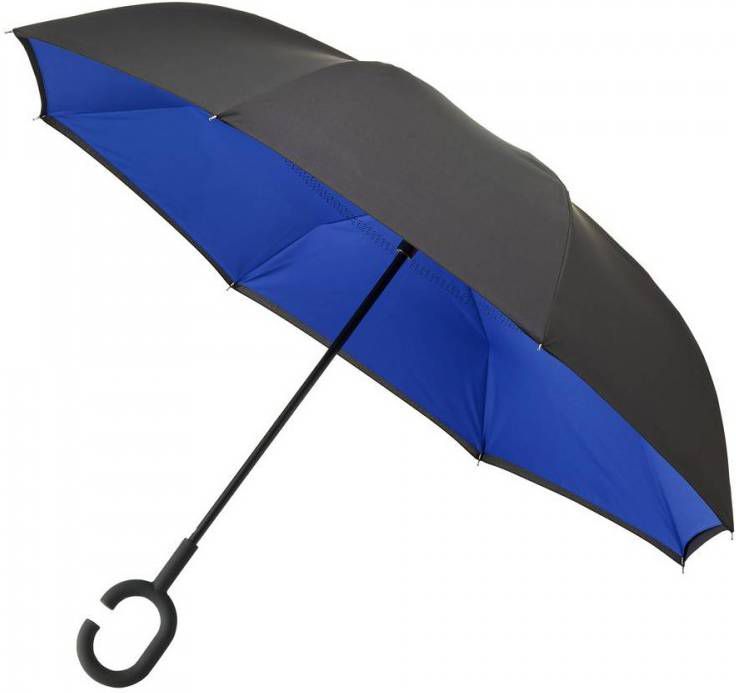 Impliva Paraplu Inside Out Handopening 107 Cm Blauw/zwart online kopen