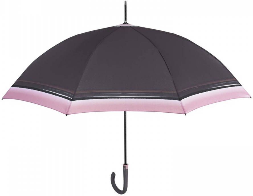 Merkloos Perletti Paraplu Dames Automatisch 112 Cm Microfiber Roze online kopen