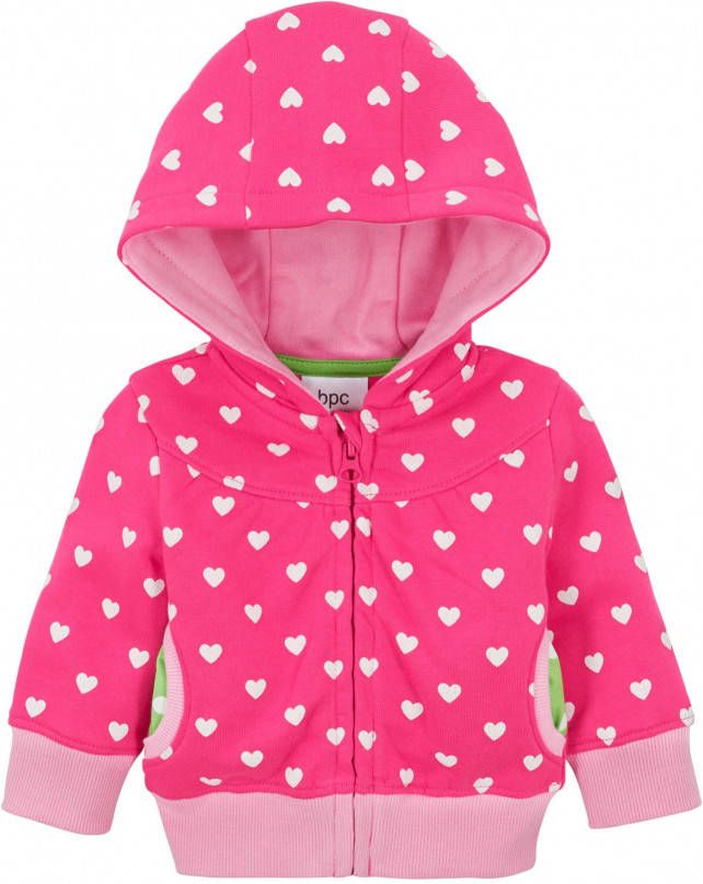 bonprix Baby sweatvest met capuchon van biologisch katoen