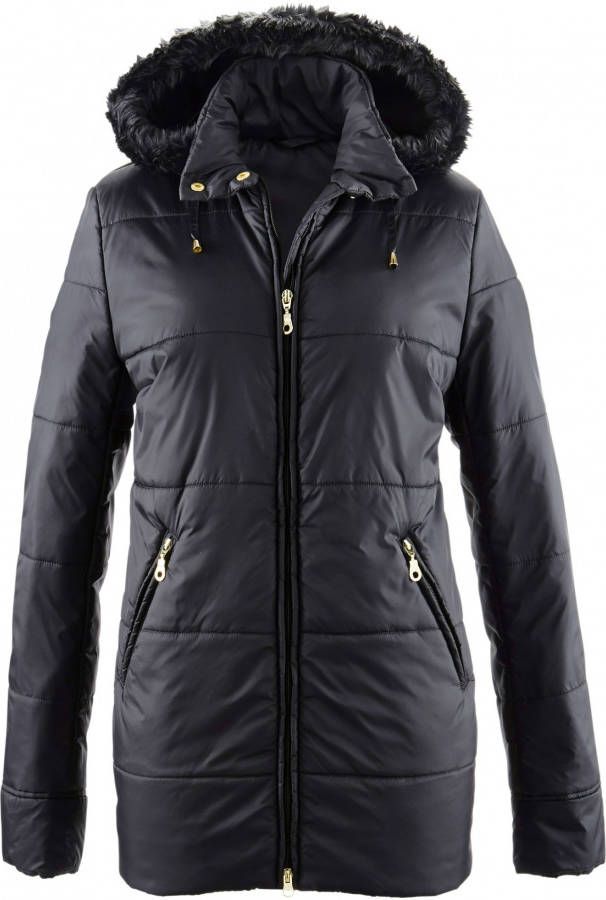 bonprix Gewatteerde jas met imitatiebont