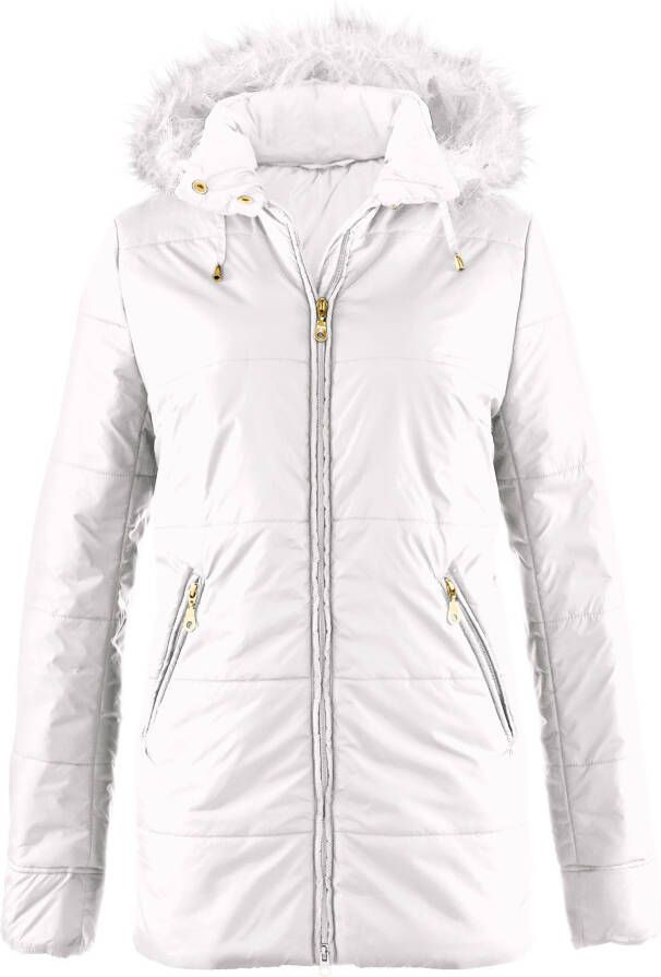 bonprix Gewatteerde jas met imitatiebont