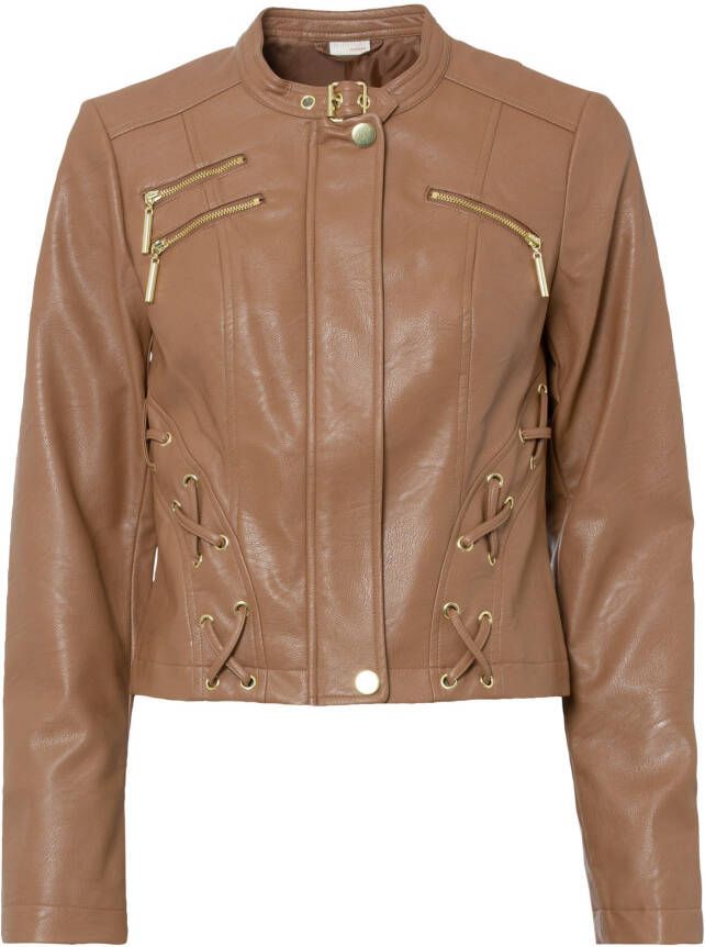 bonprix Korte, imitatieleren jas