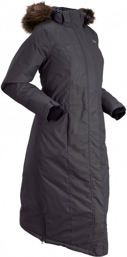 bpc bonprix collection Lange outdoor jas met imitatiebont, leisteengrijs