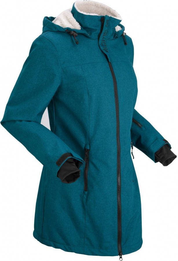 bonprix Waterdichte, lange outdoor jas met teddyfleece