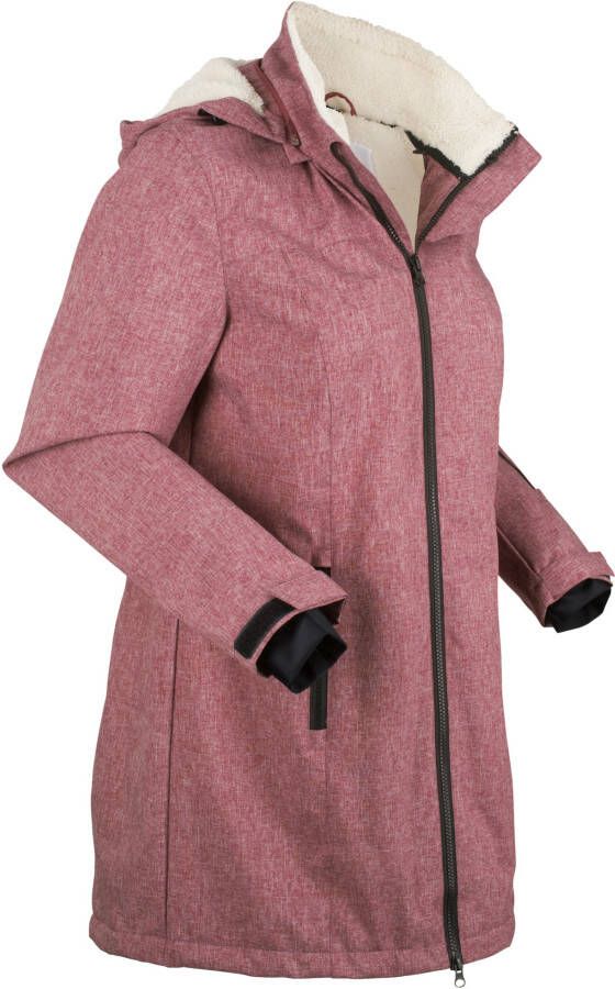 bonprix Waterdichte, lange outdoor jas met teddyfleece