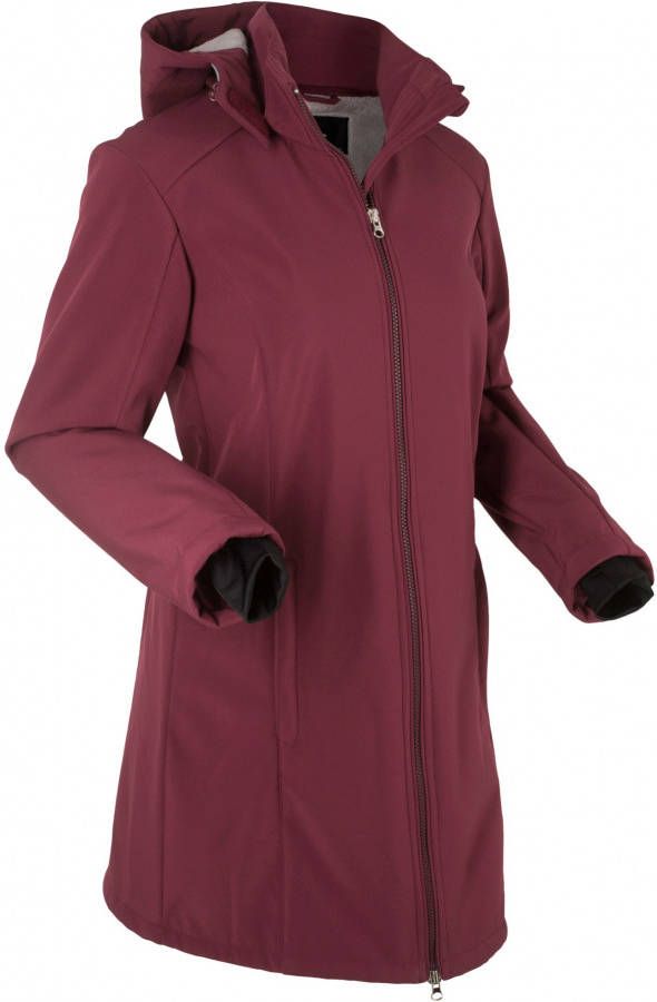 bonprix Lange softshell jas met teddyfleece