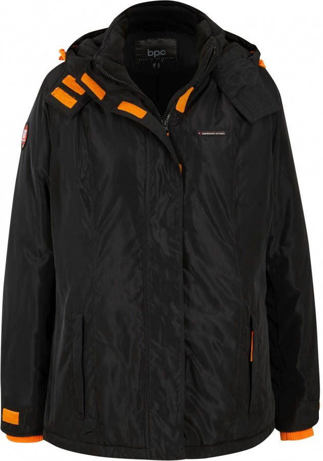 bpc bonprix collection Outdoor jas met afneembare capuchon, zwart, 100% polyester