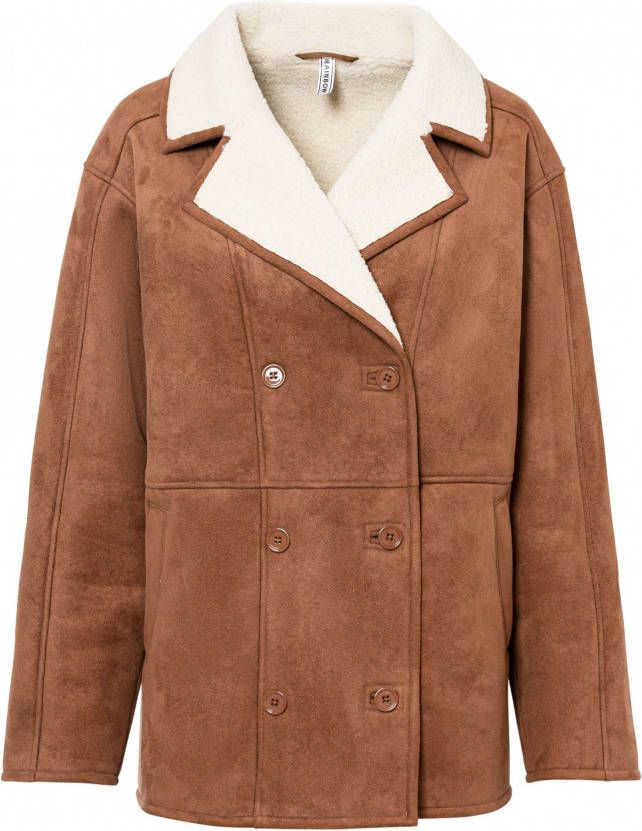 bonprix Sherling jas van imitatiesuède