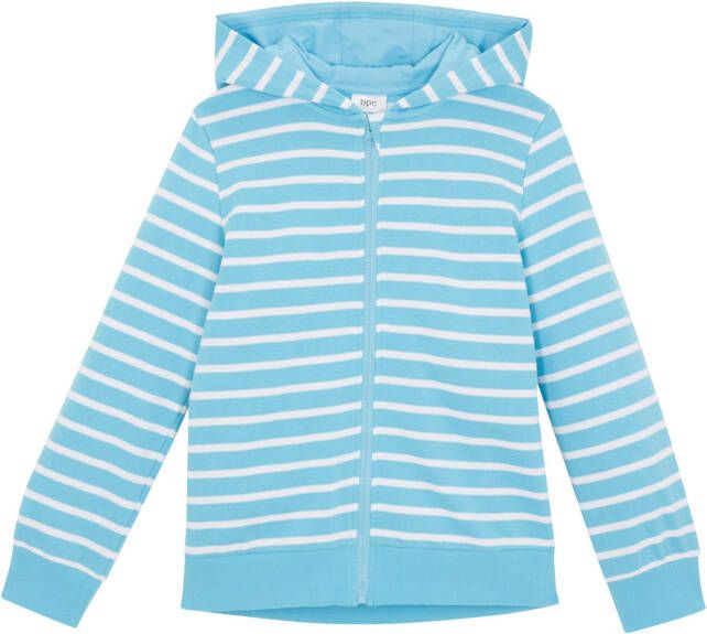 bonprix Sweatvest met capuchon en strepen